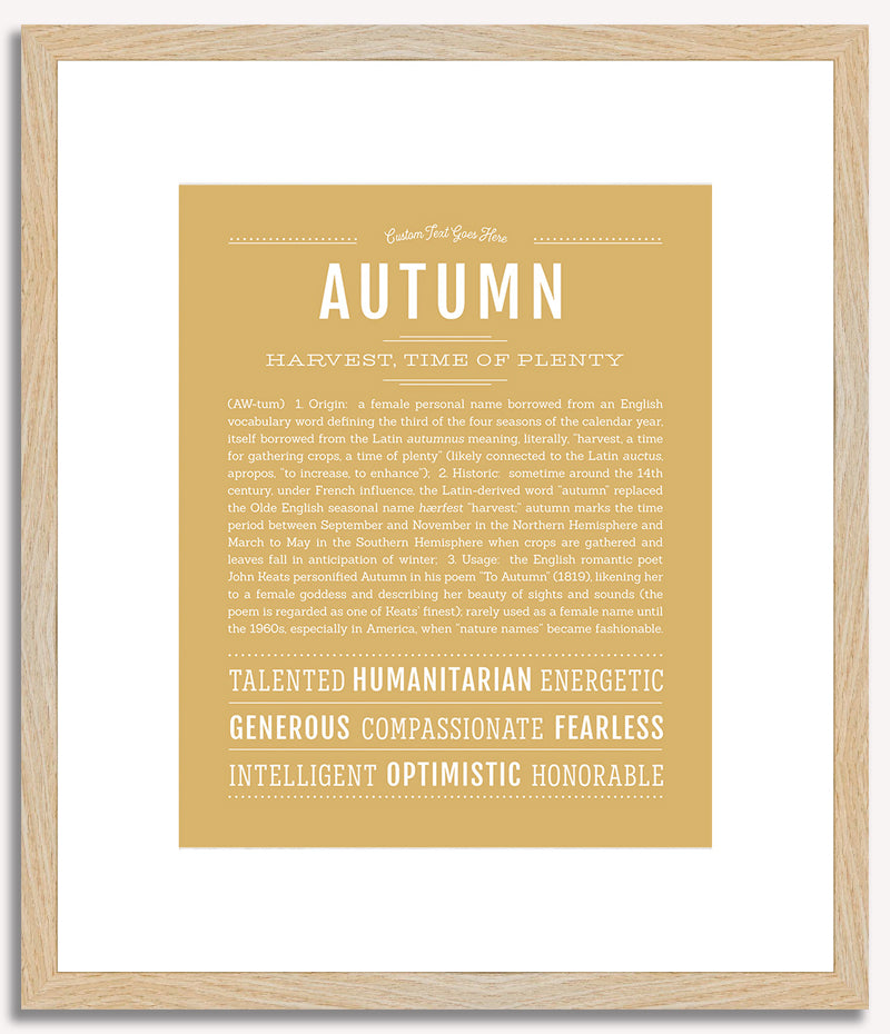 Autumn | Name Art Print