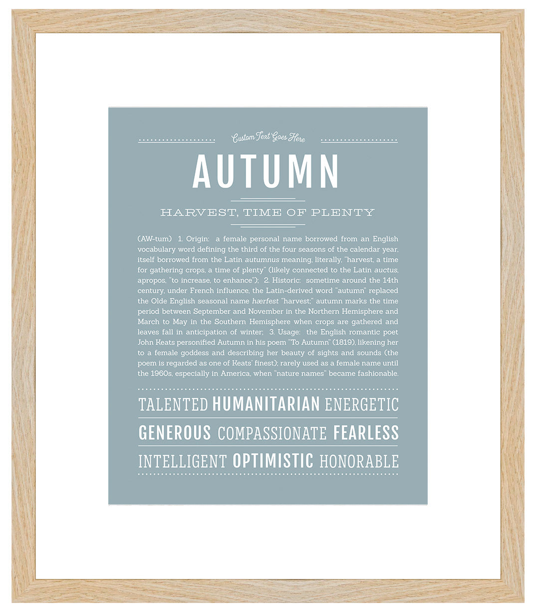 Autumn | Name Art Print