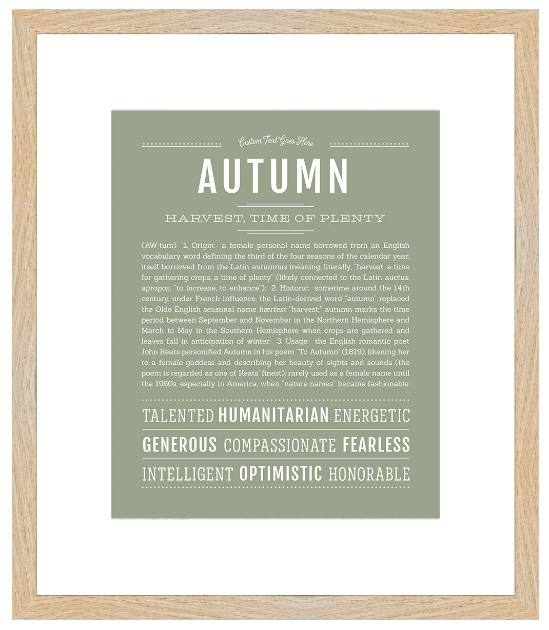 Autumn | Name Art Print