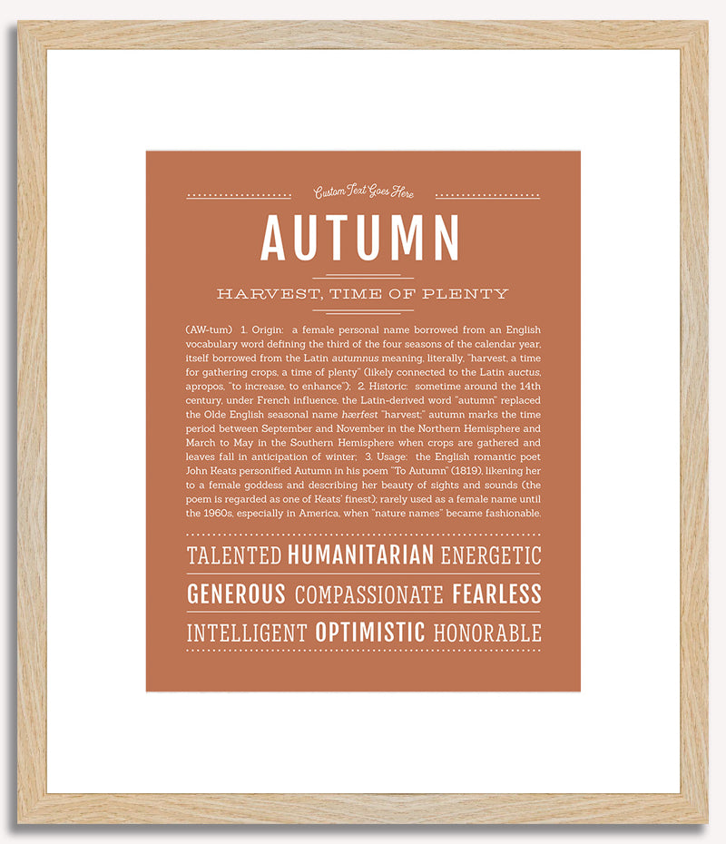 Autumn | Name Art Print