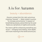 Autumn Name Stories® keepsake card