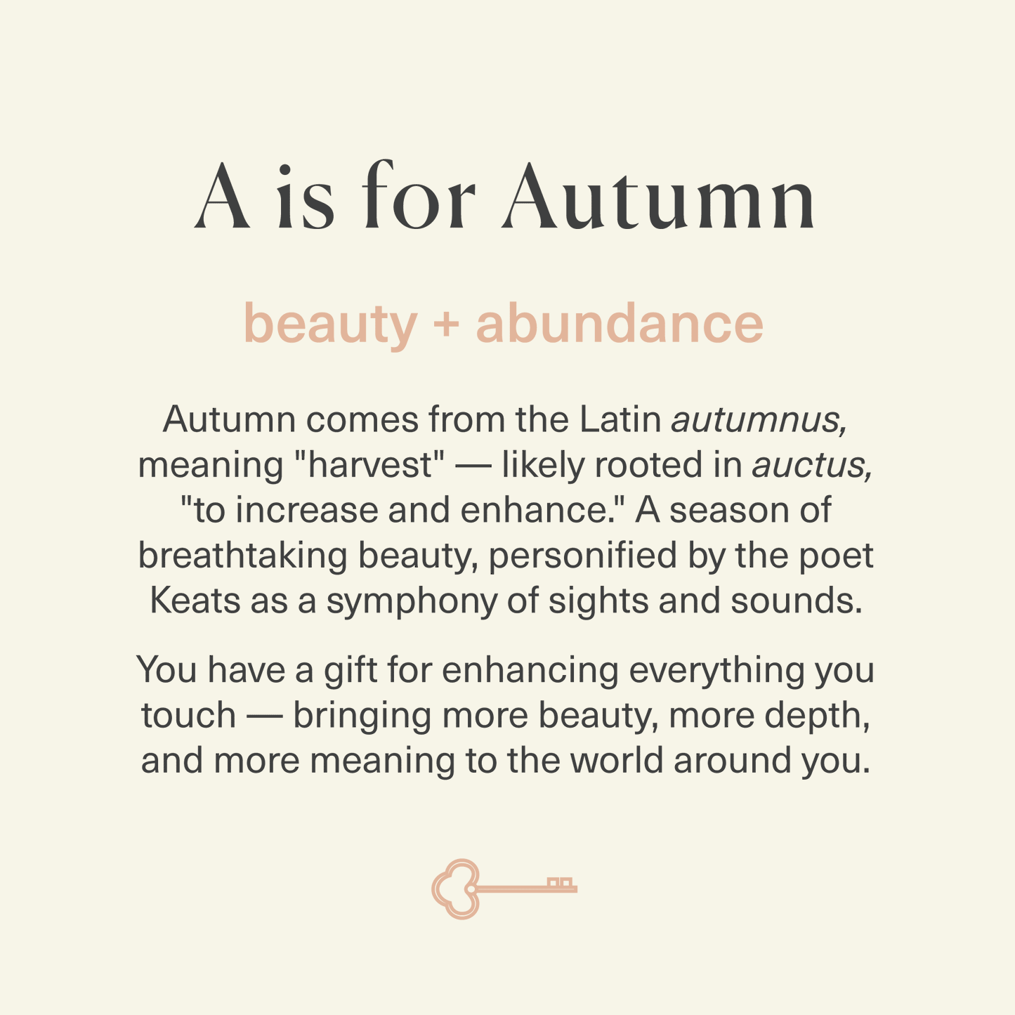 Autumn Name Stories® keepsake card