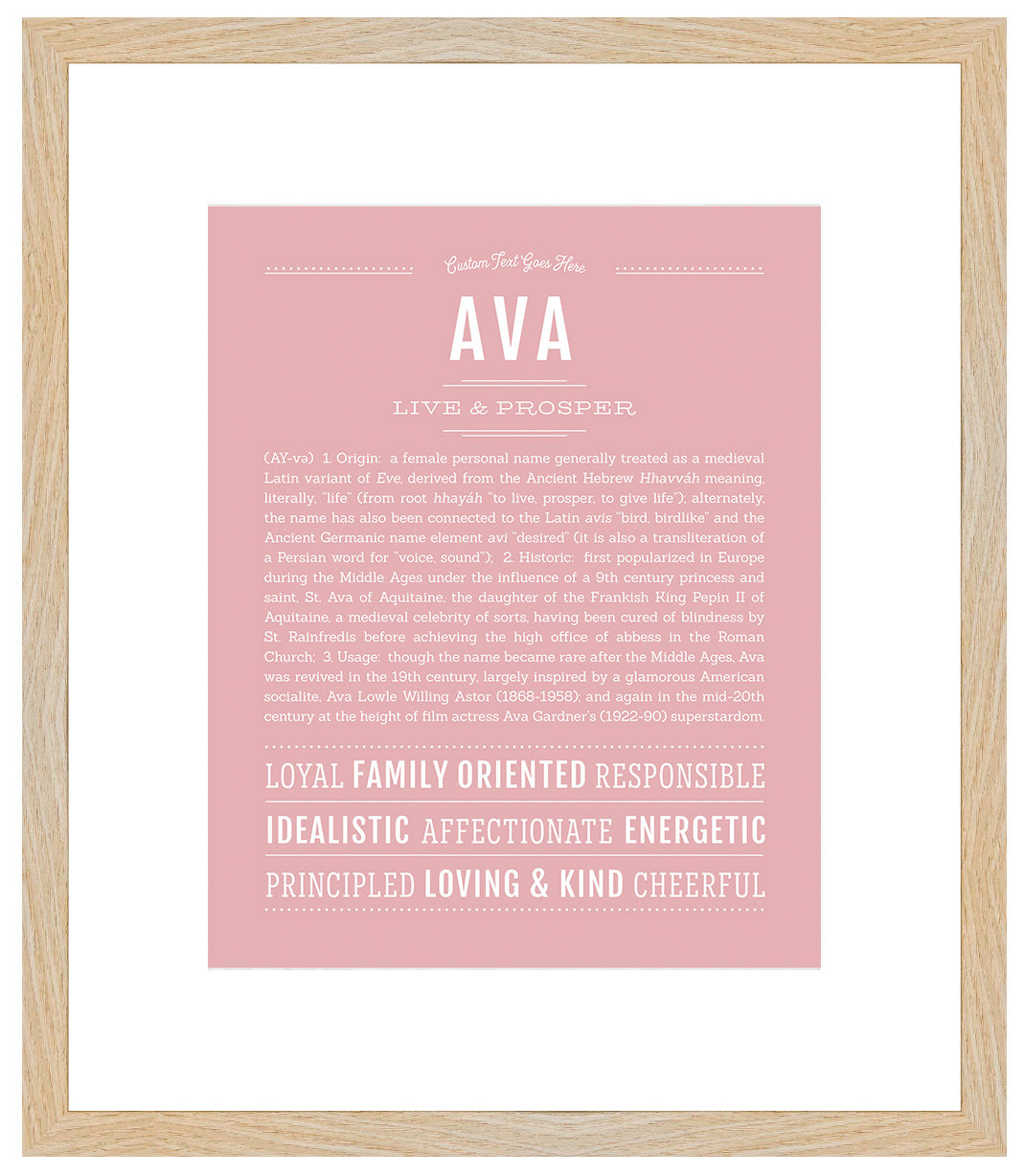 Ava | Name Art Print