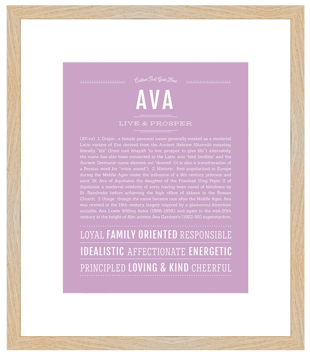 Ava | Name Art Print