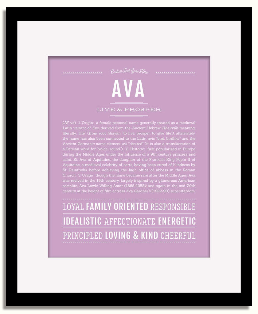 Frame Options | Lilac | Black Frame, Matted