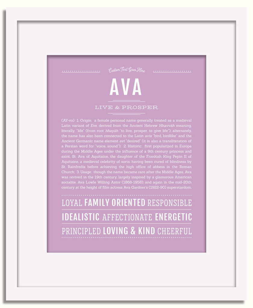 Frame Options | Lilac | White Frame, Matted