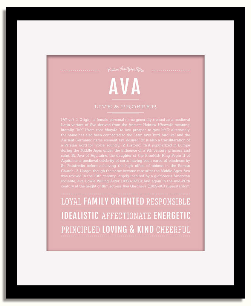 Frame Options | Dusty Rose | Black Frame, Matted