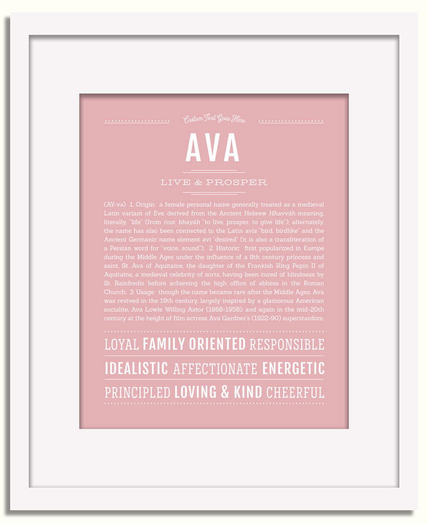 Frame Options | Dusty Rose | White Frame, Matted