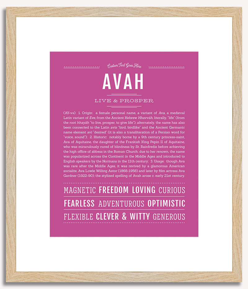 Avah | Name Art Print