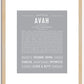 Avah | Name Art Print