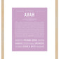 Avah | Name Art Print