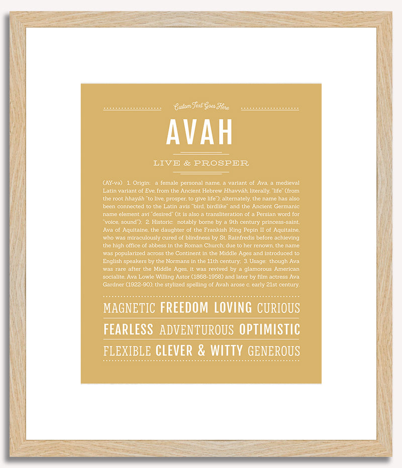 Avah | Name Art Print