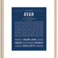 Avah | Name Art Print