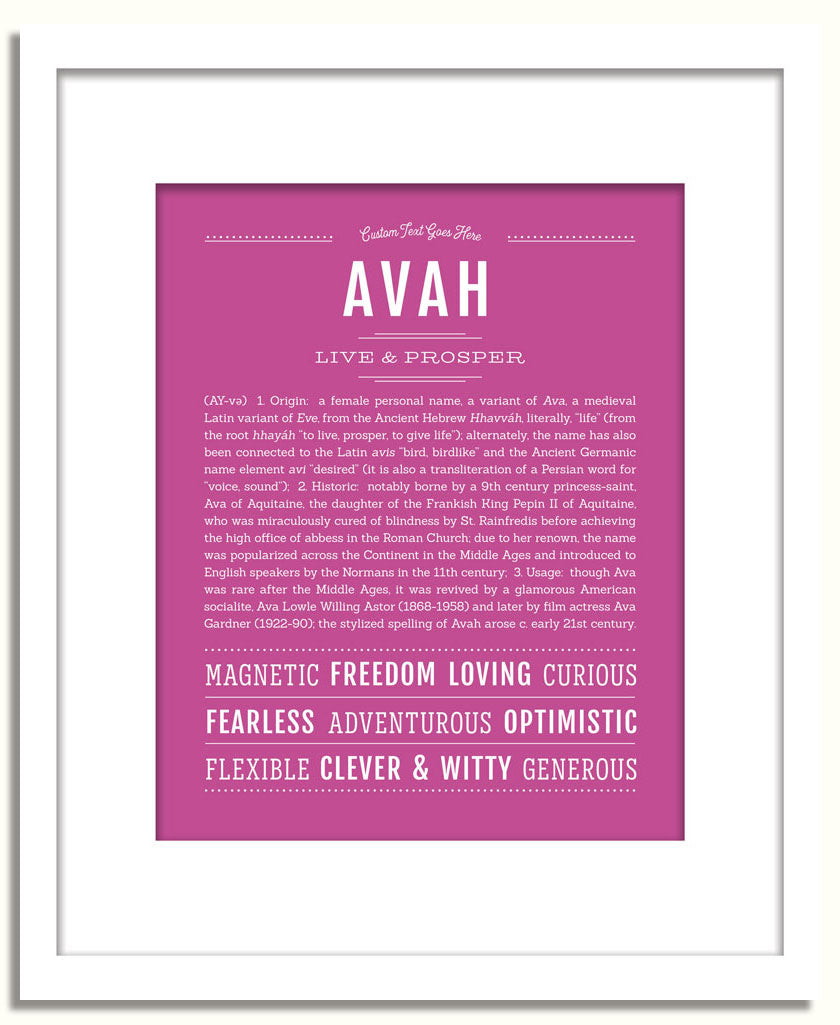 Frame Options | Dark Pink | White Frame, Matted