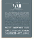 Avah Lettering Avah | Name Art Print โ Name Stories