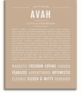 Avah | Name Art Print – Name Stories