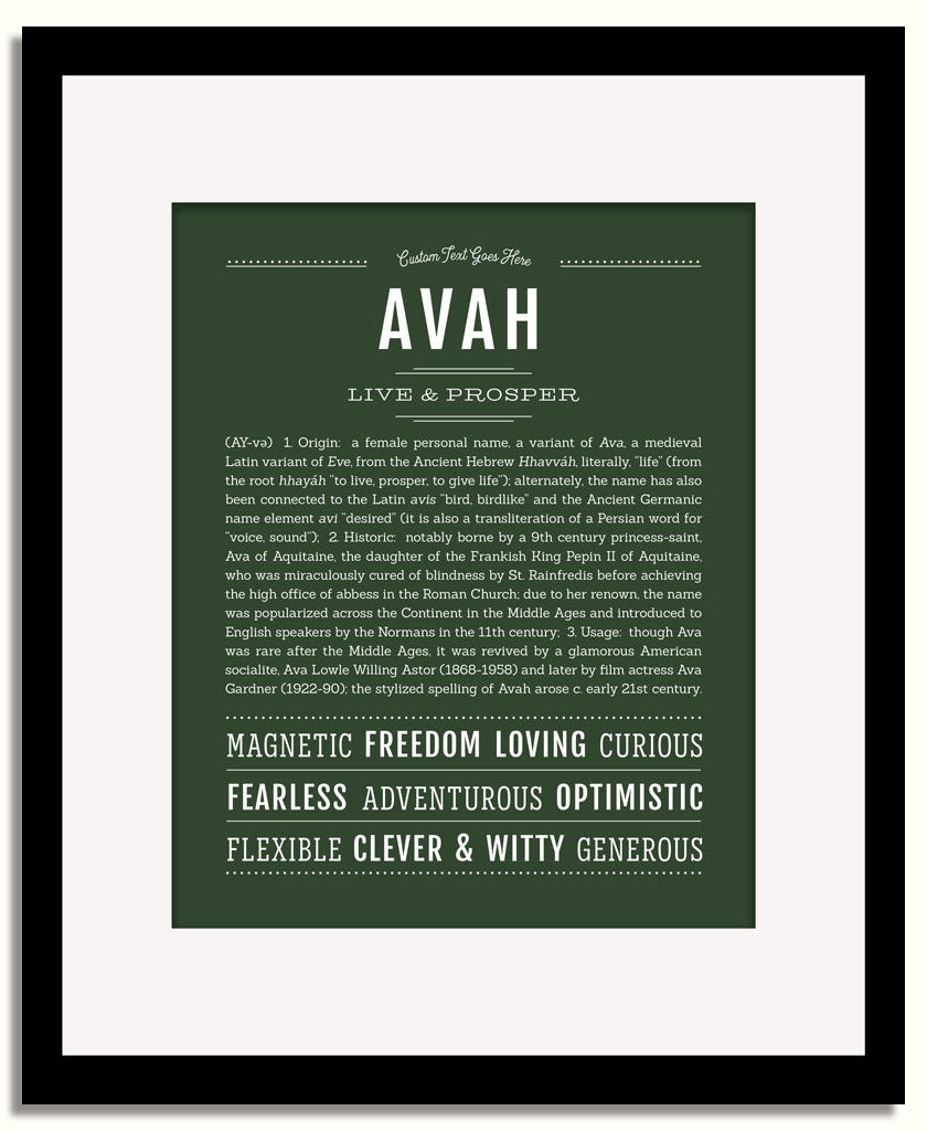 Frame Options | Deep Forest | Black Frame, Matted