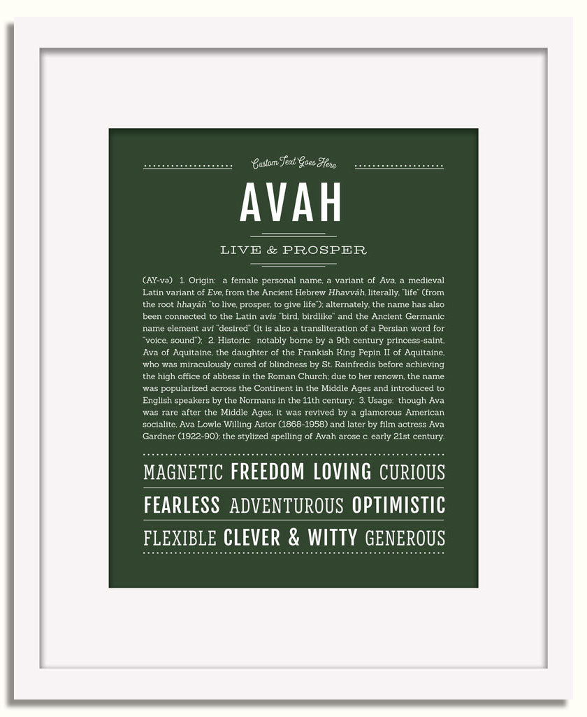 Frame Options | Deep Forest | White Frame, Matted