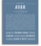 Avah Personalized Name Meaning Art Prints – Name Stories