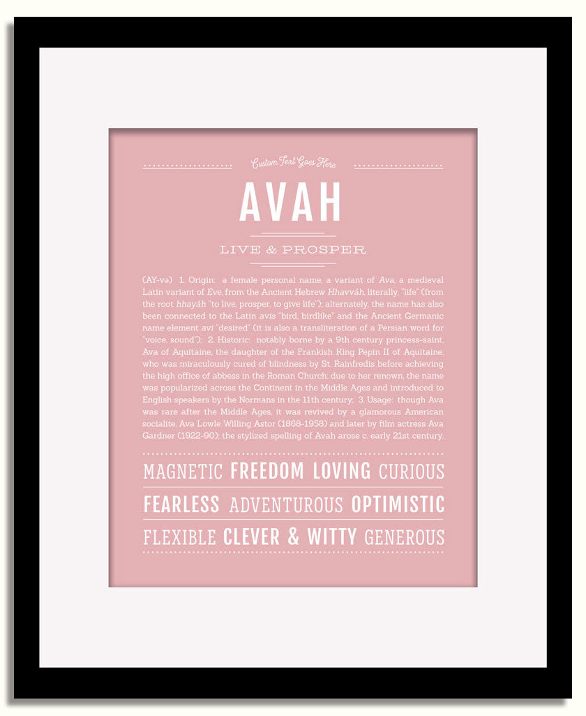 Frame Options | Dusty Rose | Black Frame, Matted