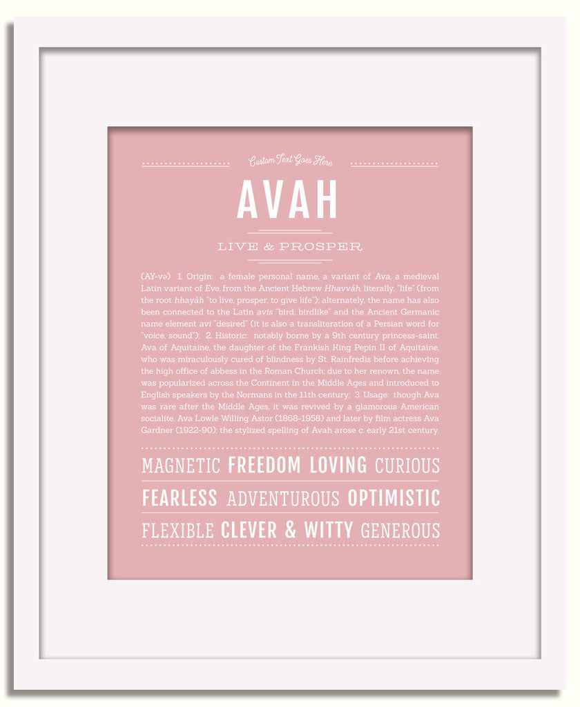 Frame Options | Dusty Rose | White Frame, Matted