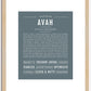 Avah | Name Art Print