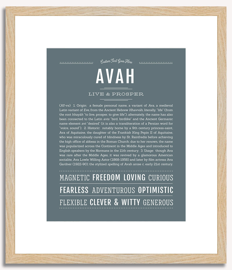 Avah | Name Art Print