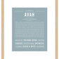 Avah | Name Art Print