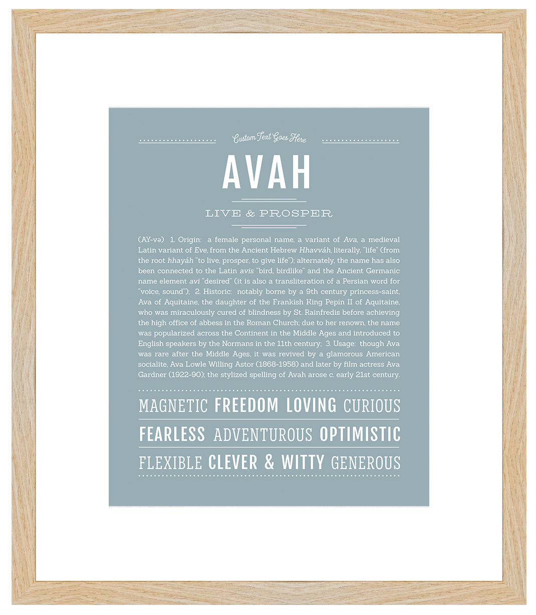 Avah | Name Art Print