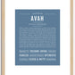 Avah | Name Art Print