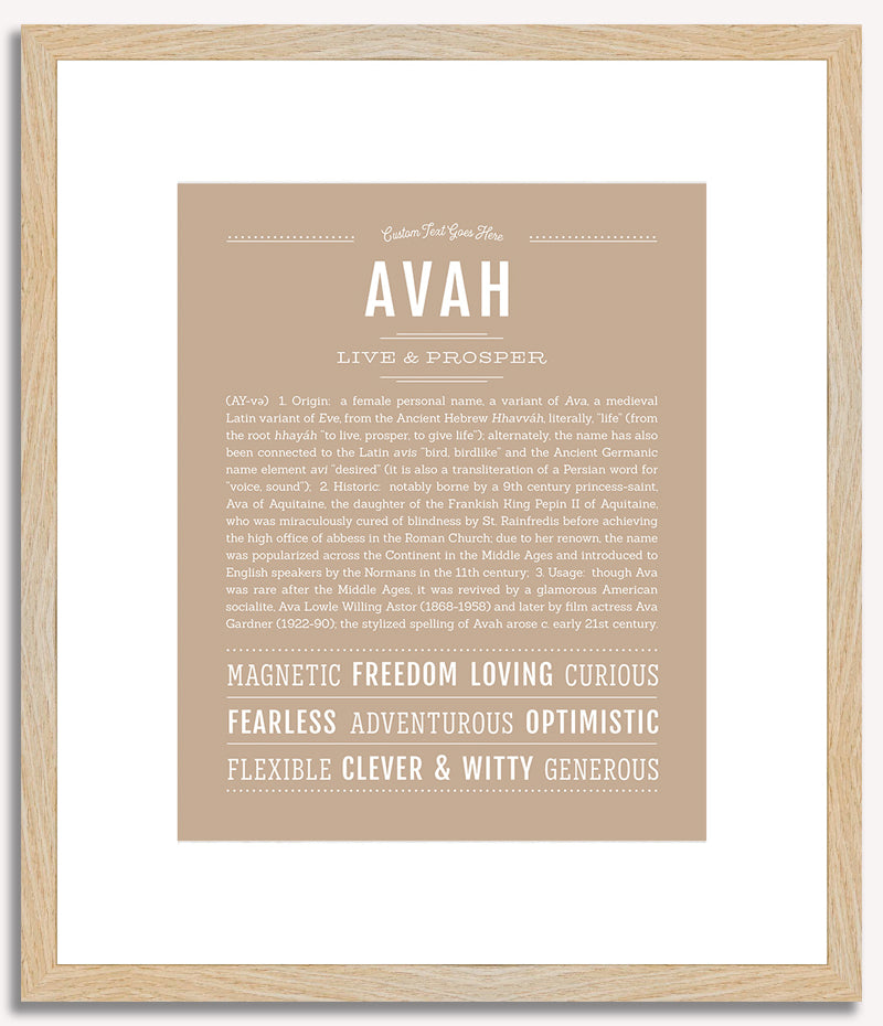 Avah | Name Art Print