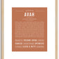 Avah | Name Art Print