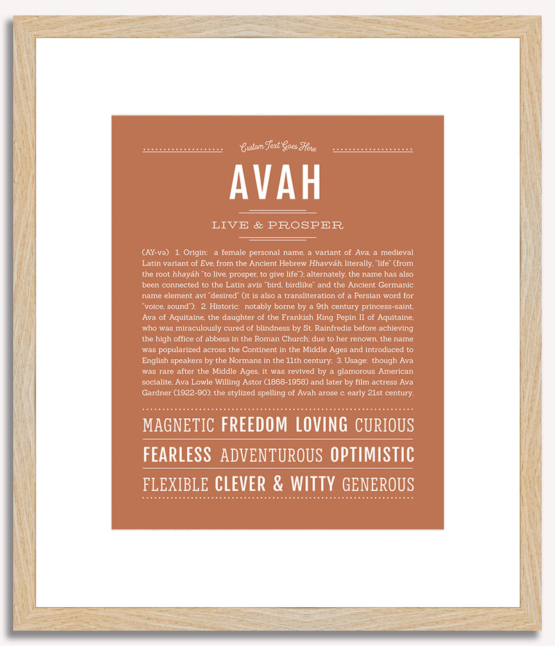 Avah | Name Art Print