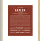 Avalon | Name Art Print