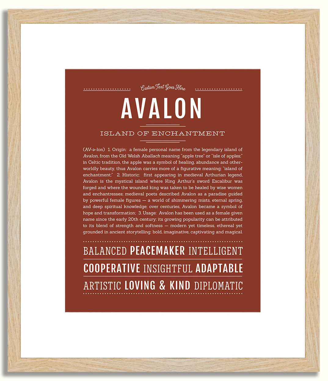 Avalon | Name Art Print