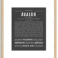 Avalon | Name Art Print