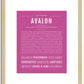 Avalon | Name Art Print