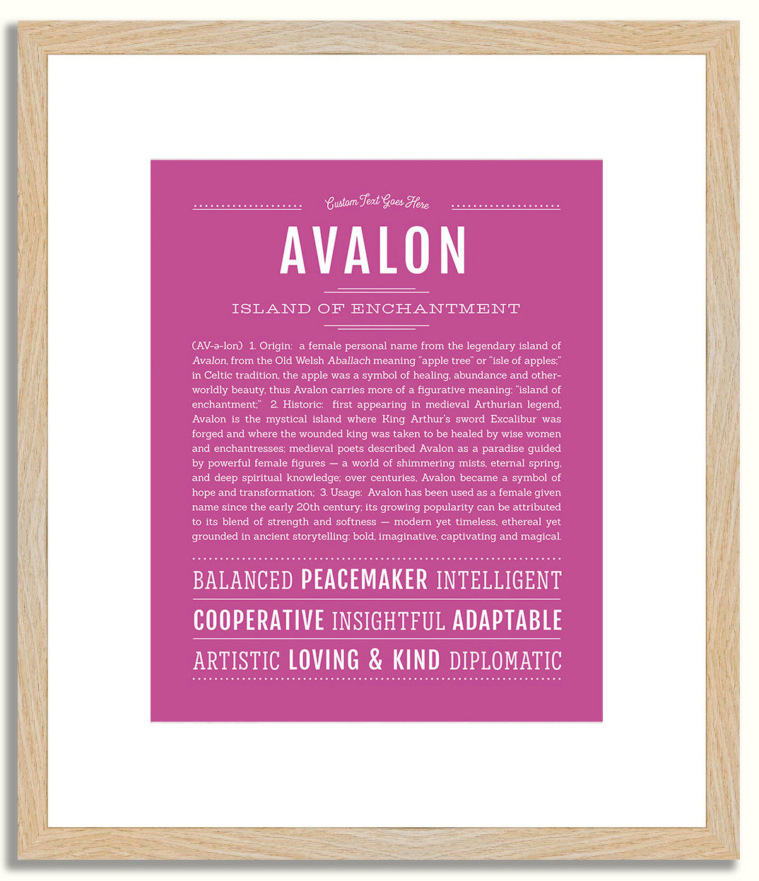 Avalon | Name Art Print