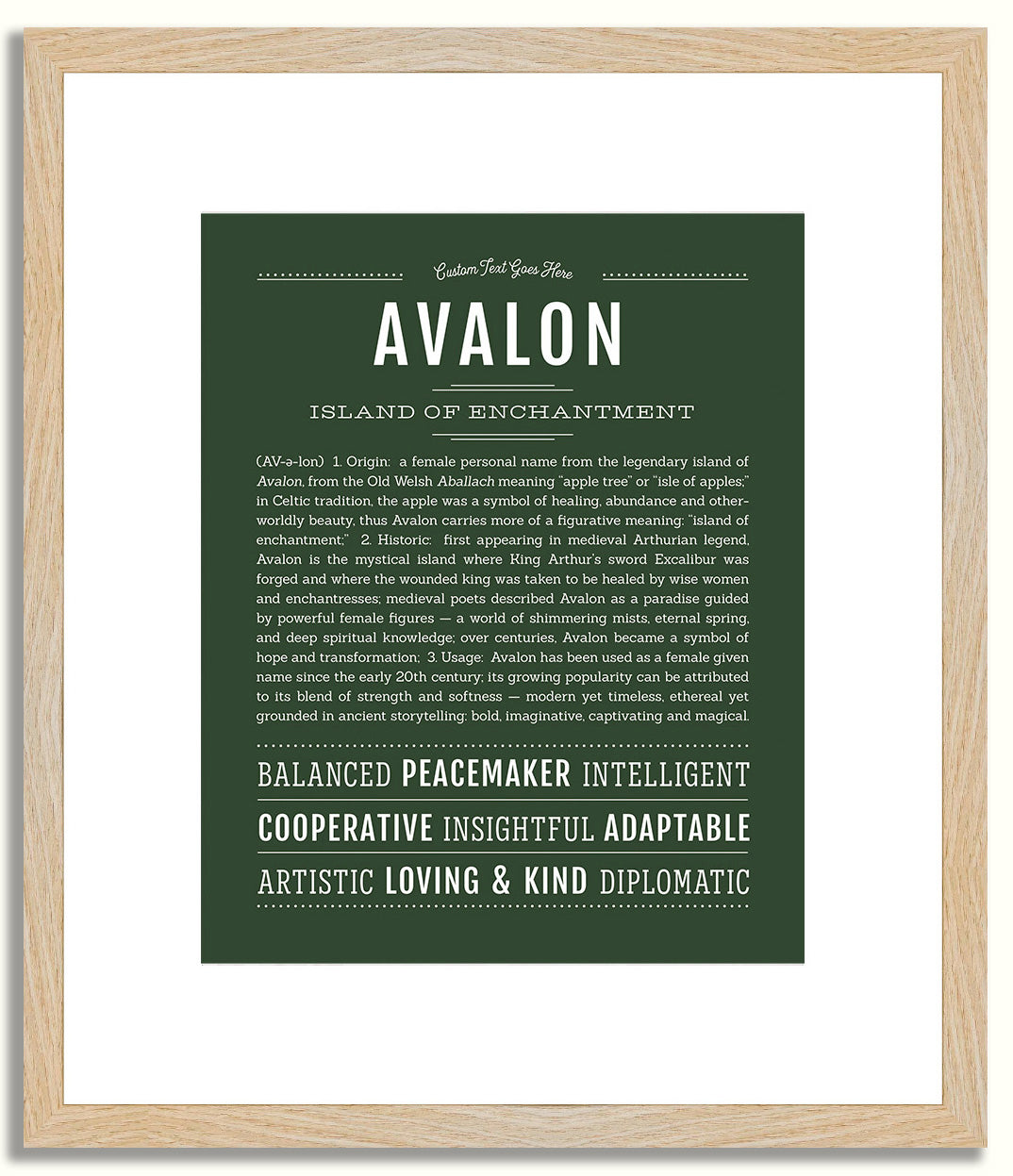 Avalon | Name Art Print