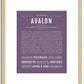 Avalon | Name Art Print