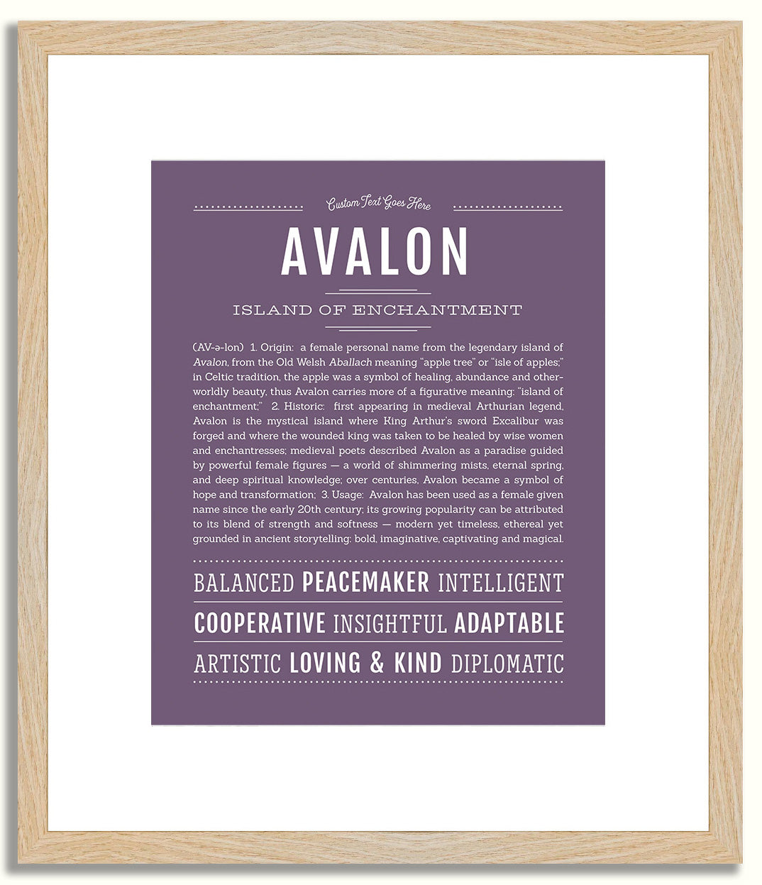 Avalon | Name Art Print