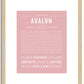 Avalon | Name Art Print