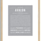 Avalon | Name Art Print