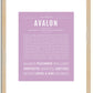Avalon | Name Art Print
