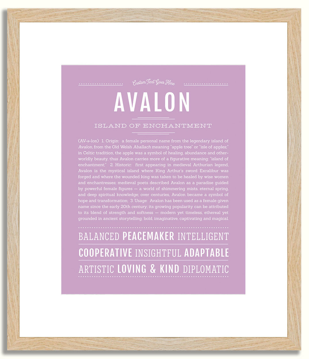 Avalon | Name Art Print