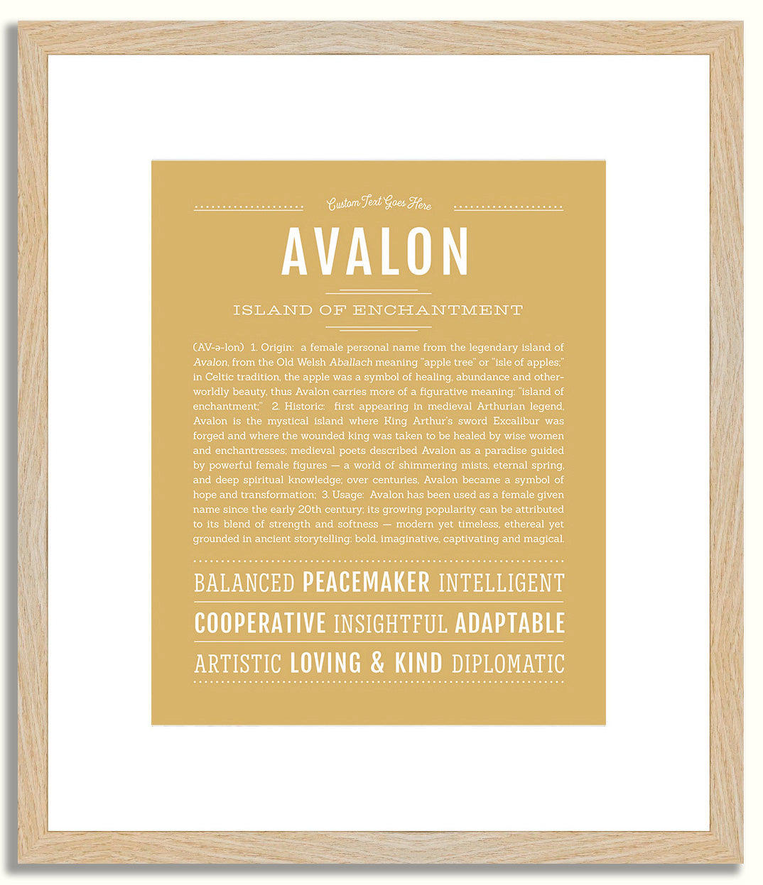 Avalon | Name Art Print