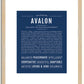 Avalon | Name Art Print
