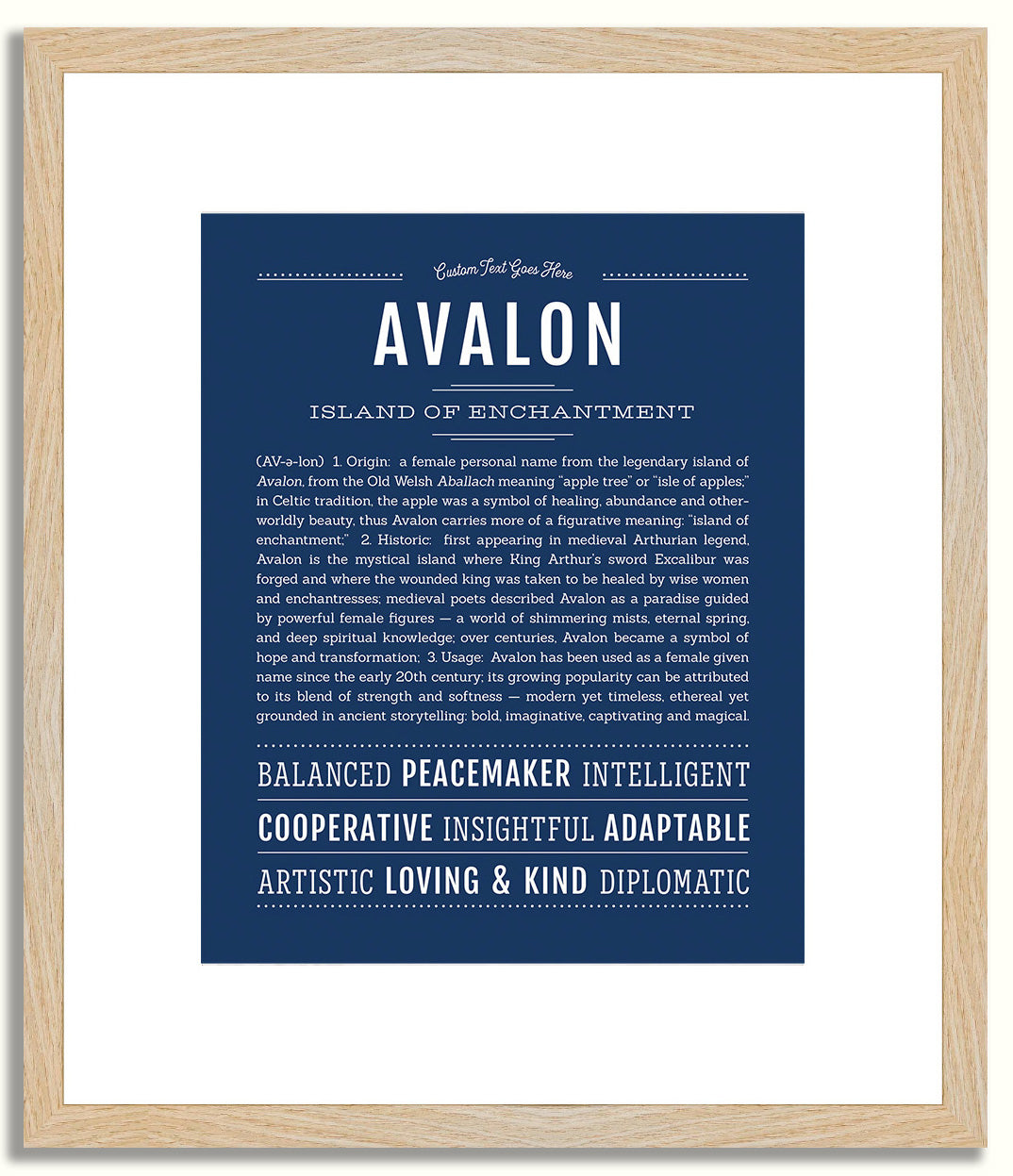 Avalon | Name Art Print