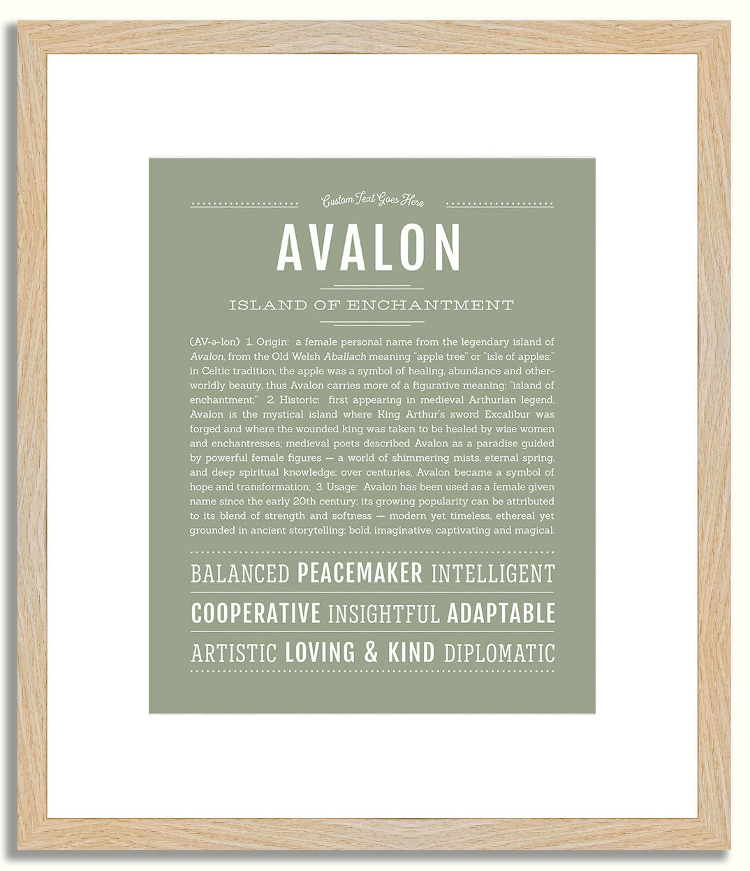 Avalon | Name Art Print