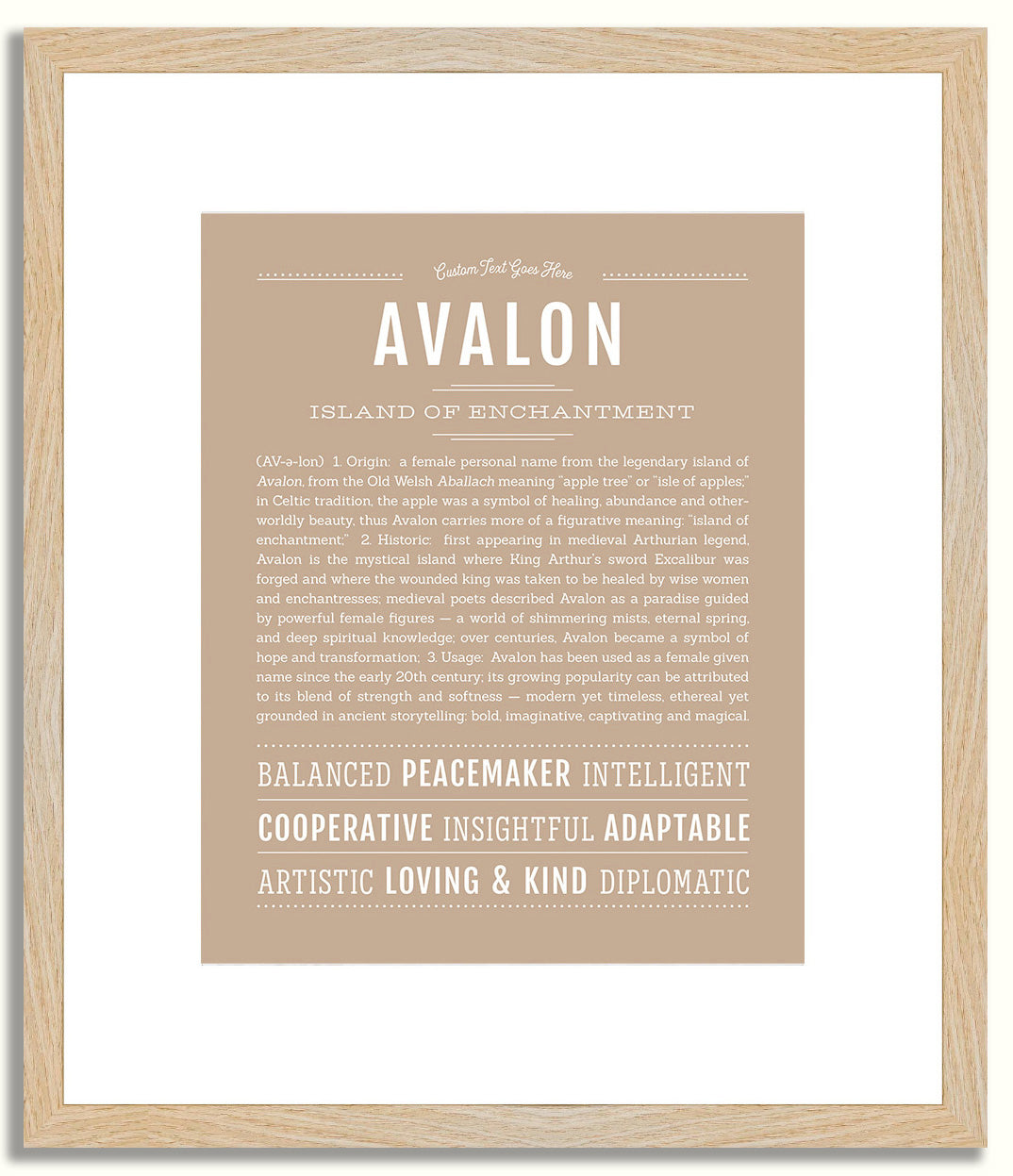 Avalon | Name Art Print